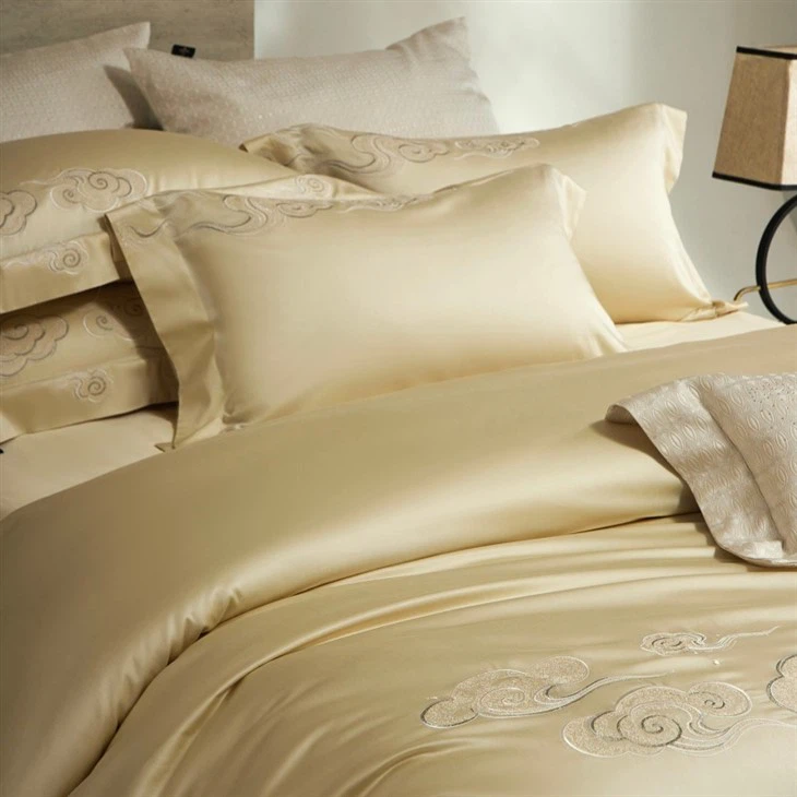 Tencel Embroidered Four-piece Bedding Set factory